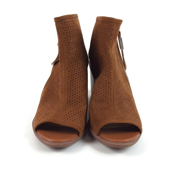 Sam Edelman Circus Kammie Brown Peep Toe Bootie - Picture 2 of 8